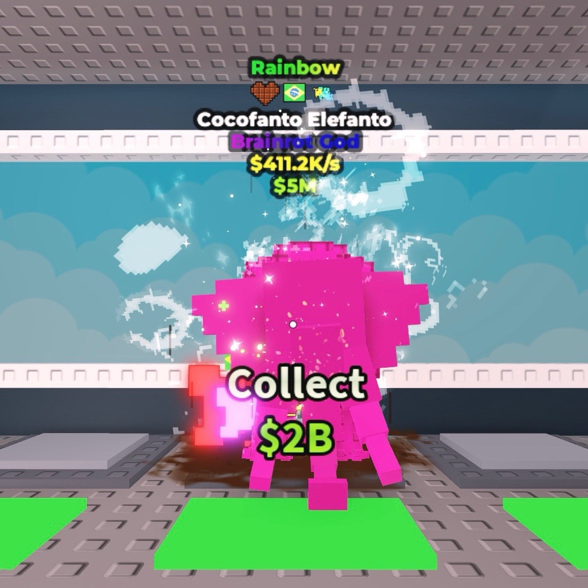 RARE Steal a Brainrot - Cocofanto Elefanto 411.2K/s✨ - Rainbow + 3 Traits