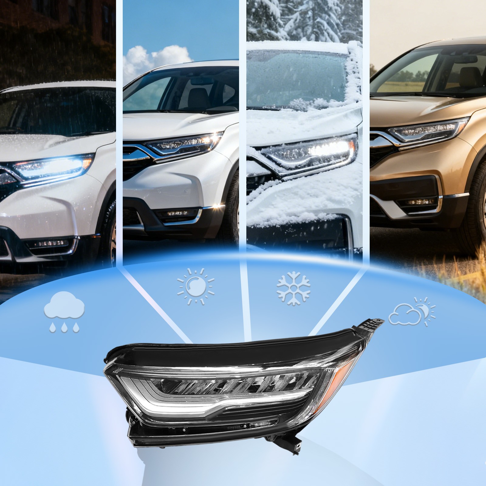 Used!!! For 2017 18 19 20 21 Honda CRV Touring Left Side Headlight LED Headlamp