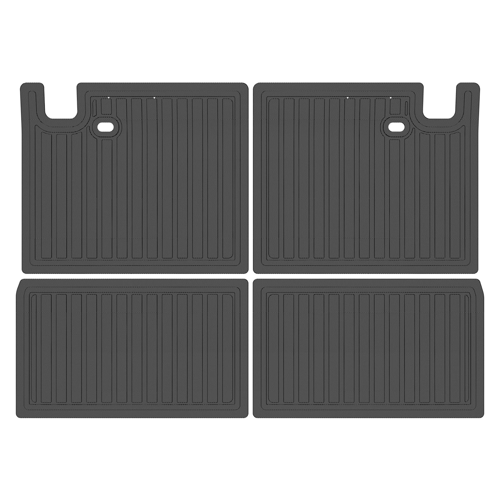 All Weather Backrest Mats Seat Back Protector for GX550 7 Seats Black TPE 2PCS