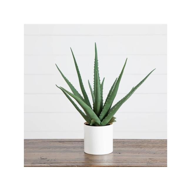 Nearly Natural T4888-S1 17.5 in. Artificial Agave Plant Green
