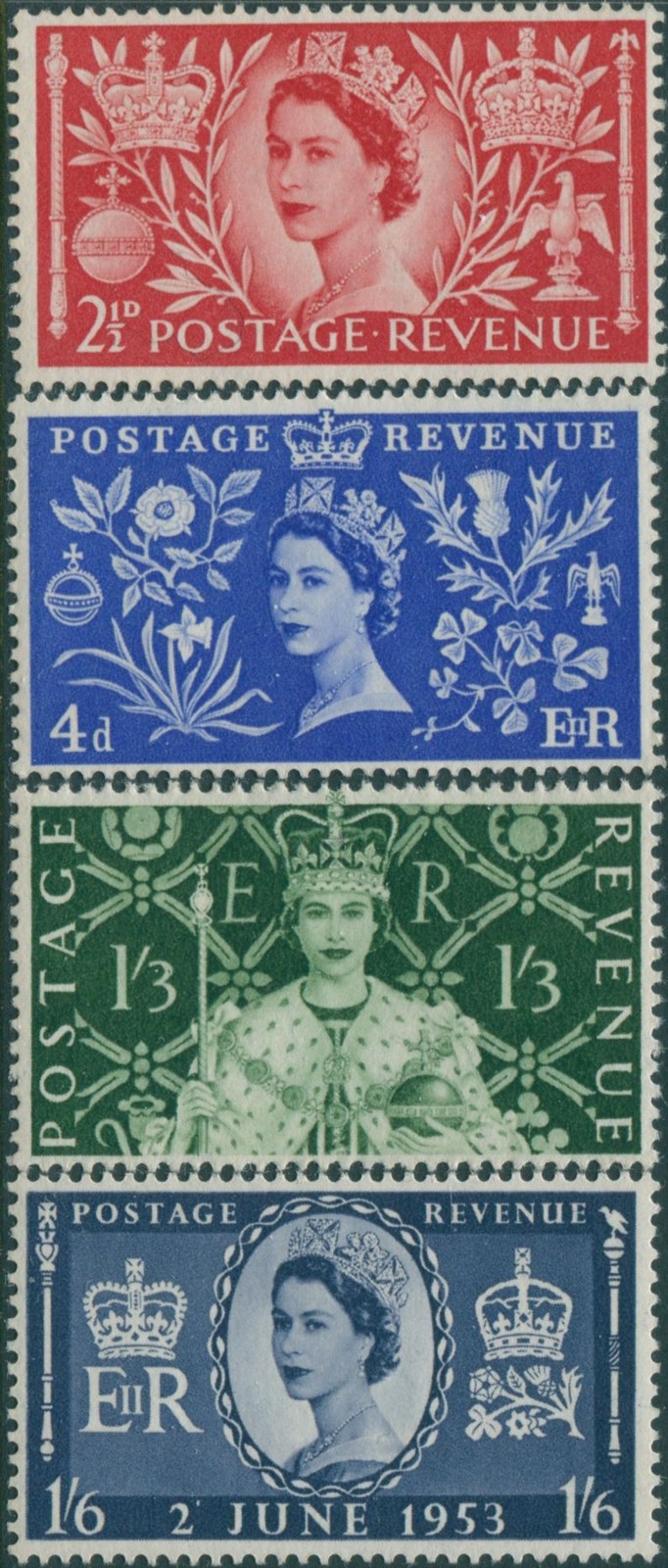 Great Britain 1953 SG532-535 QEII Coronation set MNH