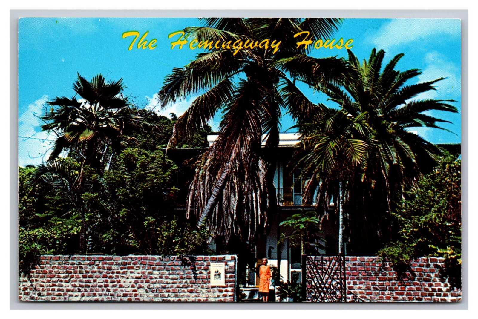 Key West FL Florida The Author Ernest Hemingway House Unposted Chrome Postcard