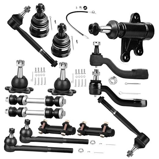 15pc Set Front Suspension Kit Tie Rod End Adjusting Sleeve Sway Bar Link Lower 