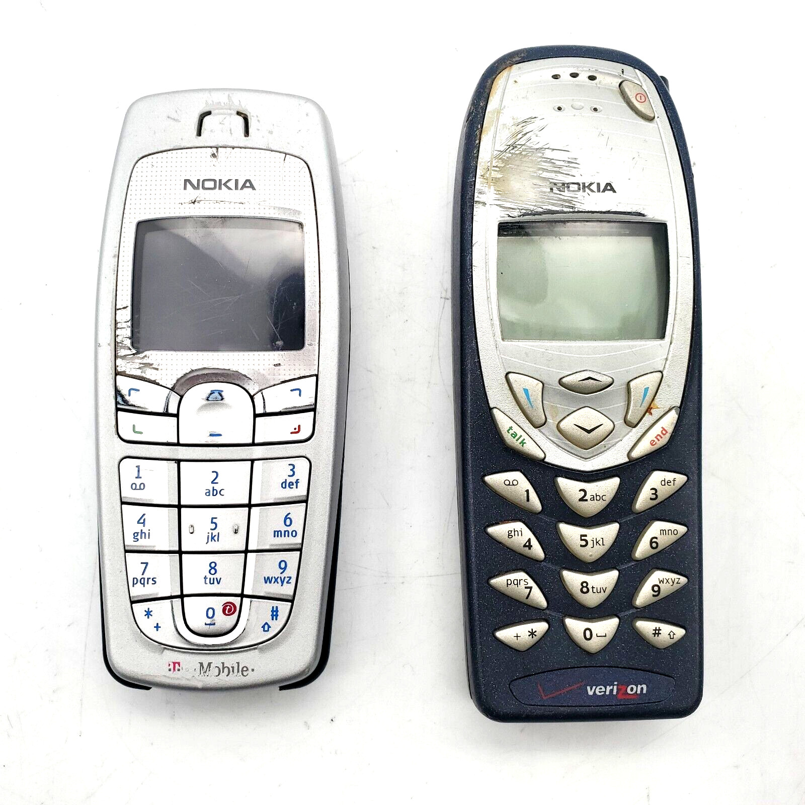 LOT OF 2 Vintage NOKIA Cellular Phones #6010 & # 3285 AT Untested