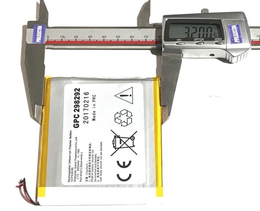 ARCHOS AC70OXV2 GPC 298292 1ICP3/82/95 Battery