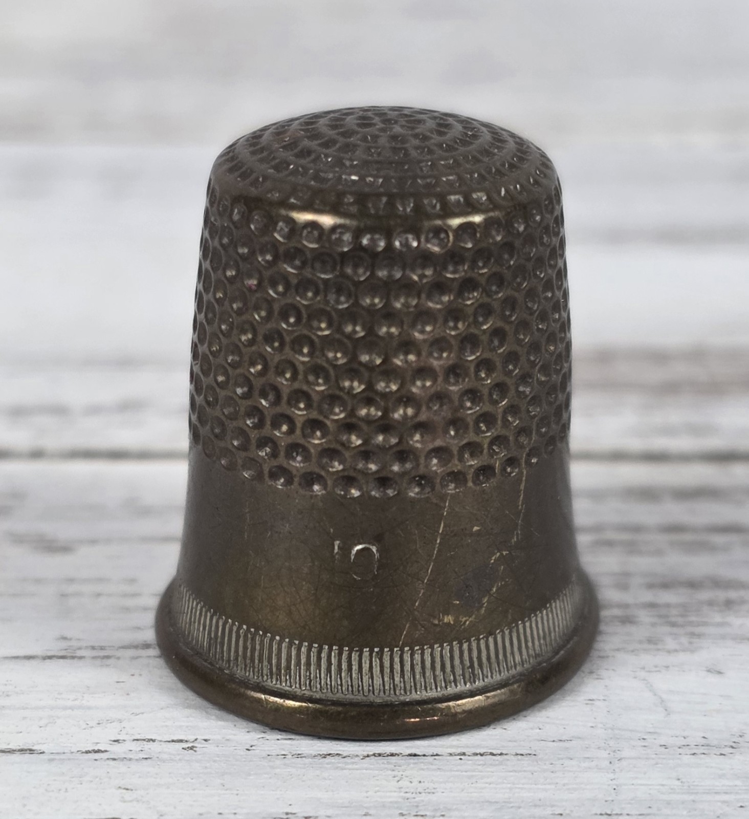 Antique Brass Dimpled Thimble Size 10