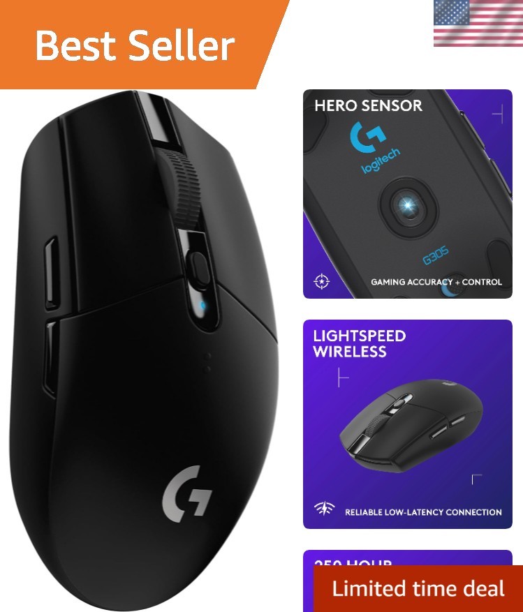 Advanced Wireless Gaming Mouse G305 - 12,000 DPI, Lightweight, PC/Mac Compatible