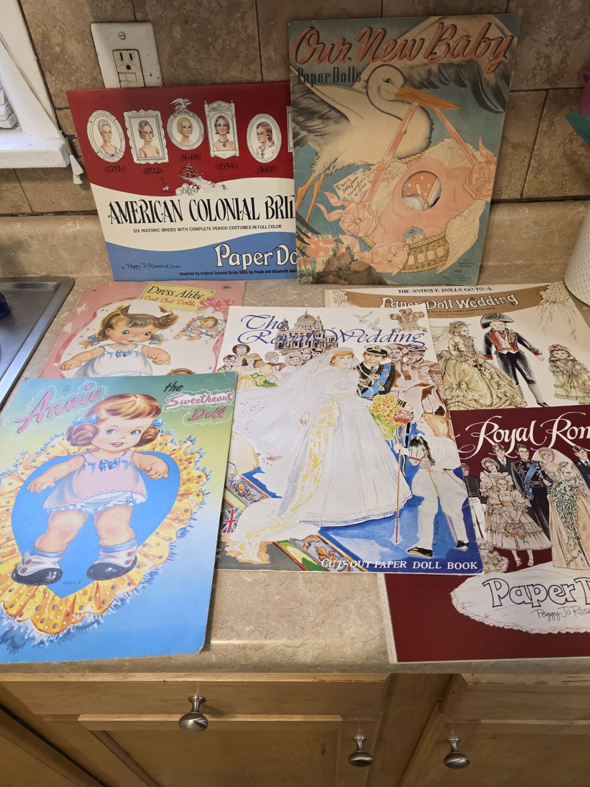 1937 Our New Baby Paper Dolls. Annie The Sweetheart Doll,  The Royal Wedding