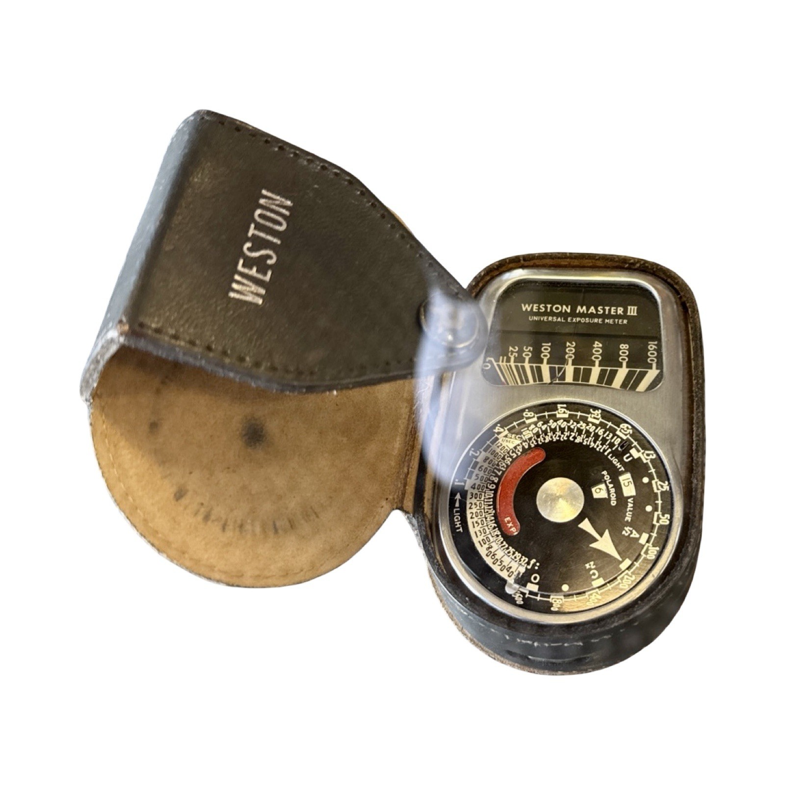 1956 Vintage Weston Master III Universal Exposure Meter Model 737 w Leather Case