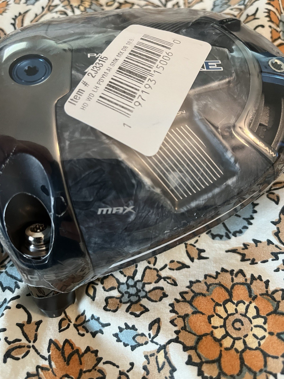 2024 Callaway Paradym Ai Smoke MAX 10.5 Driver Head   NEW in wrapper Left Hand