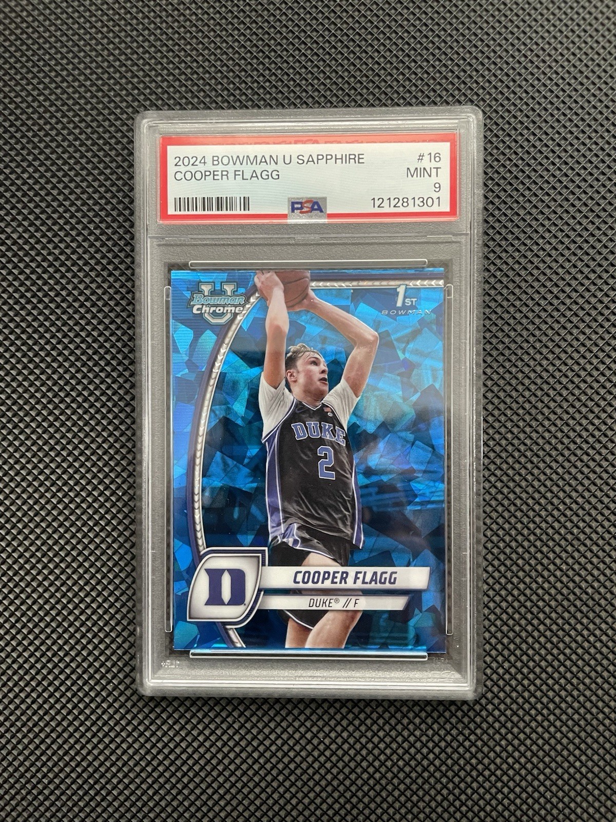 2024-25 Bowman Sapphire University Basketball Cooper Flagg Rookie PSA 9 Graded