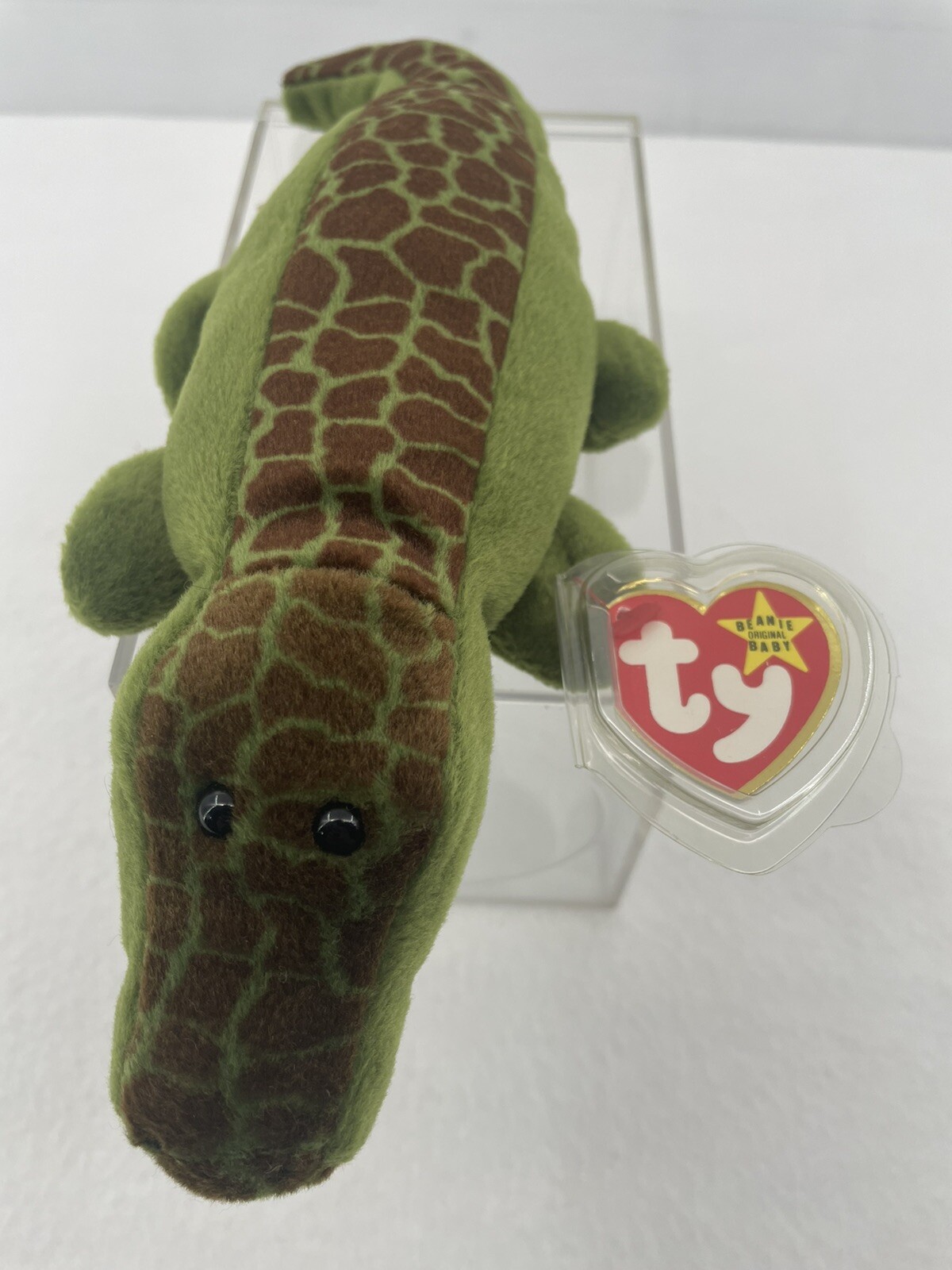 Ty Beanie Baby Ally The Alligator P.V.C Pellets Rare Style 4032