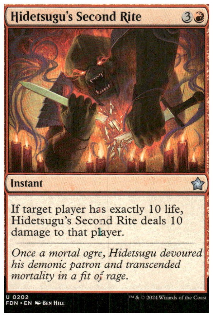 MTG Foundations Hidetsugu"s Second Rite #202