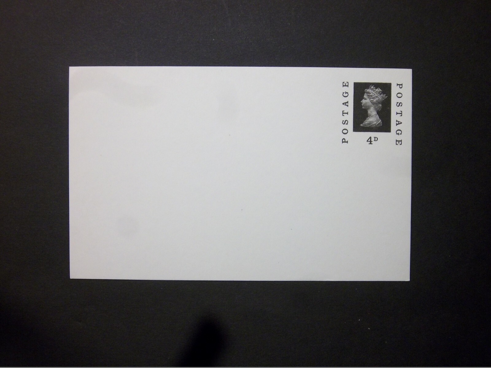 GB Postal Stationery STO QEII 4d Sepia Machin Postcard size f unused H&B CSP211