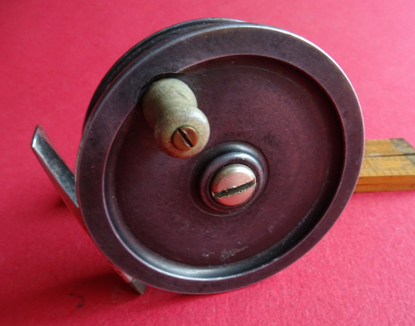 VINTAGE 3 1/8" J W YOUNG MADE PATTERN 2 "DRY FLY REEL" FOR MODARCOM LONDON