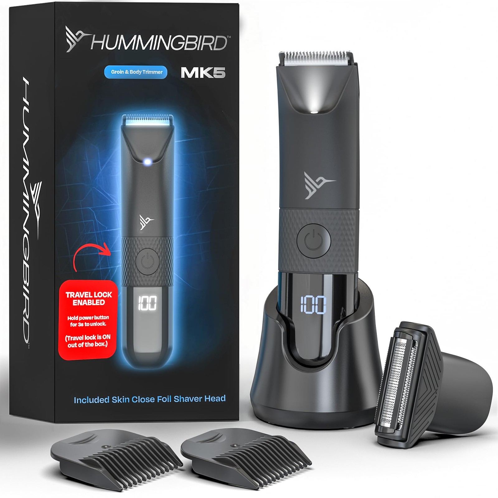 MK5 Pubic Hair Trimmer for Men – Ceramic Blade, No Nick, No Cut, Ball Trimmer...