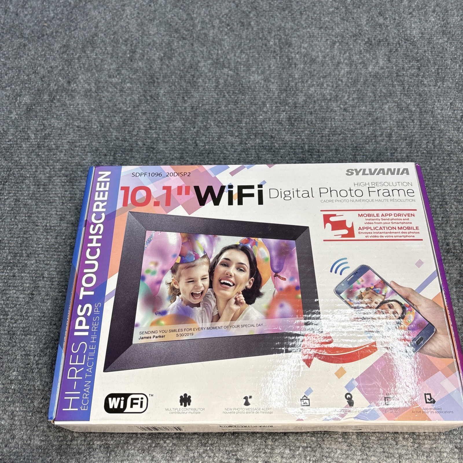 New Sylvania 10.1" WiFi Digital Photo Picture Frame High Resolution Display