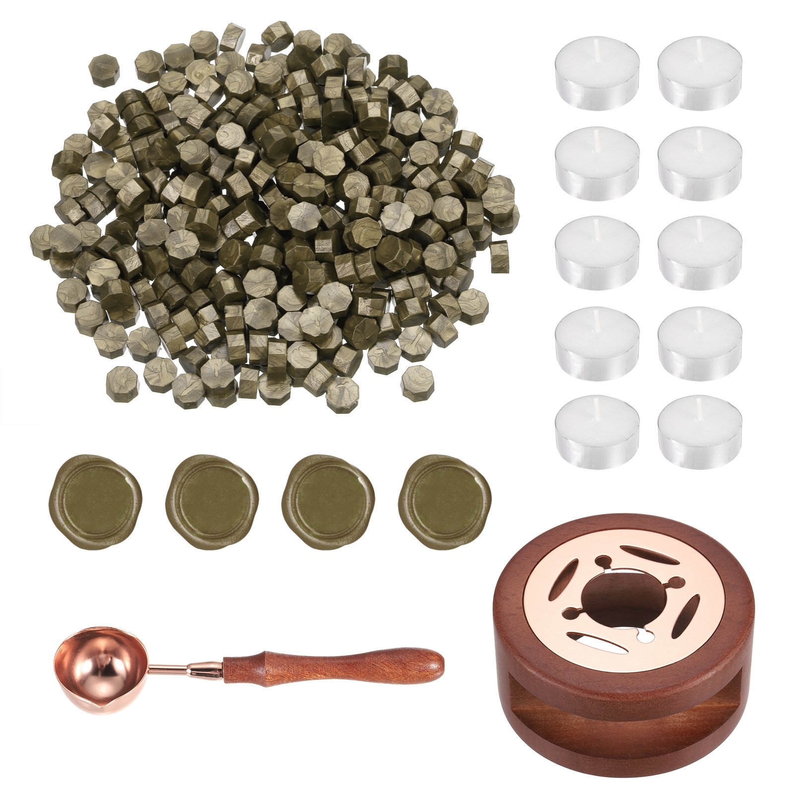 Wax Seal Kit, 300 Wax Beads, Candles, Bronze