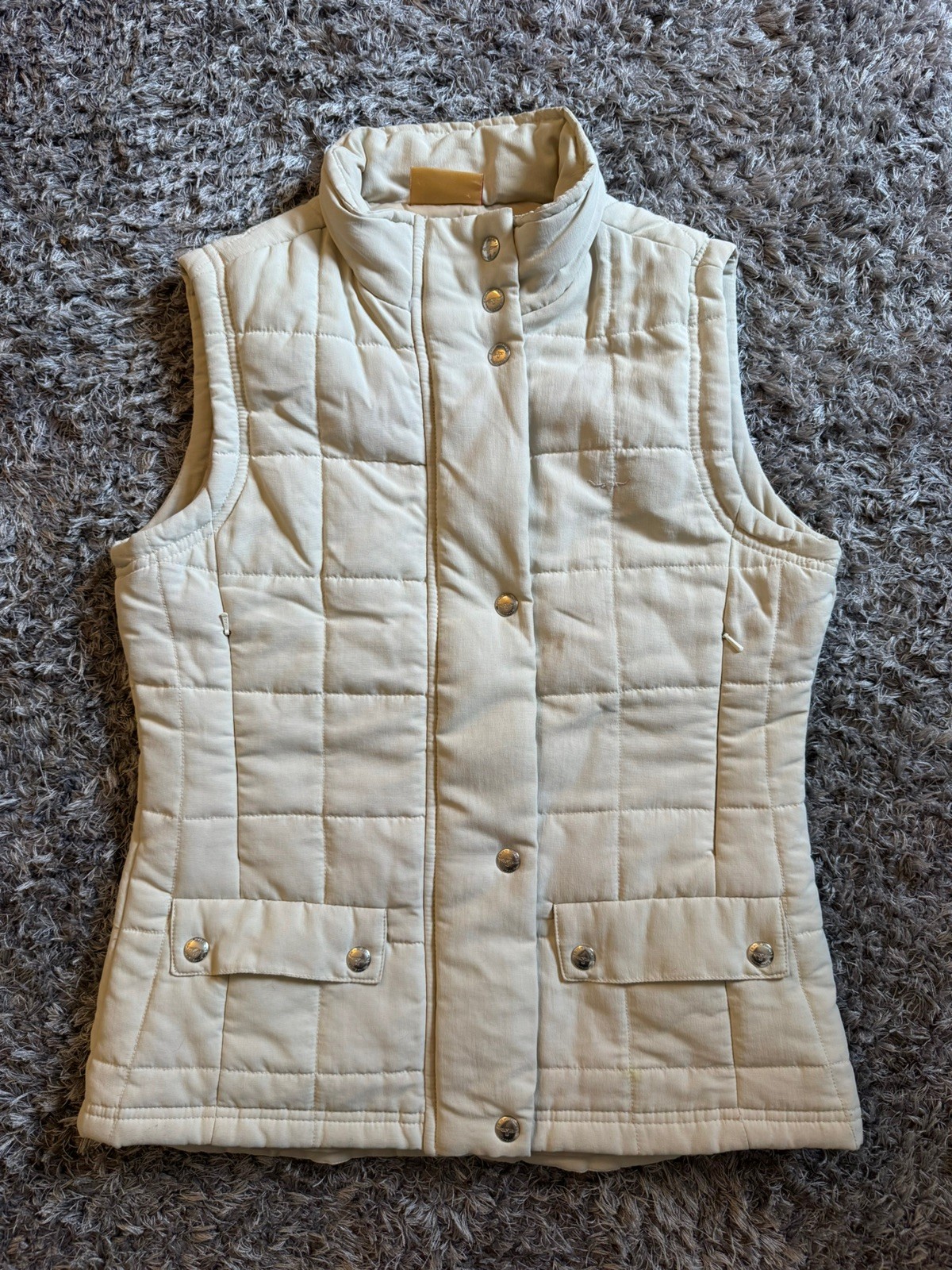 RM Williams Quilted Gilet Womens UK 8 Cream Body Warmer Padded Outdoor VGC