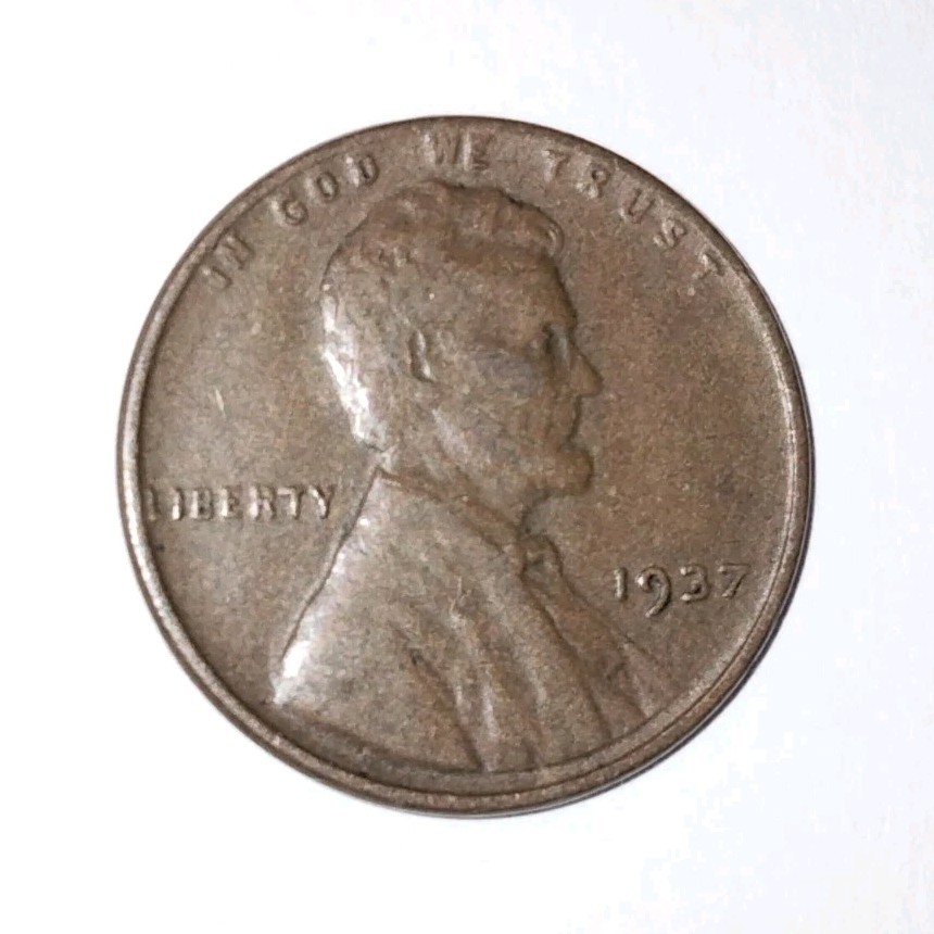 1937 Lincoln Wheat Small Cent Brown Circulated US One Cent Coin