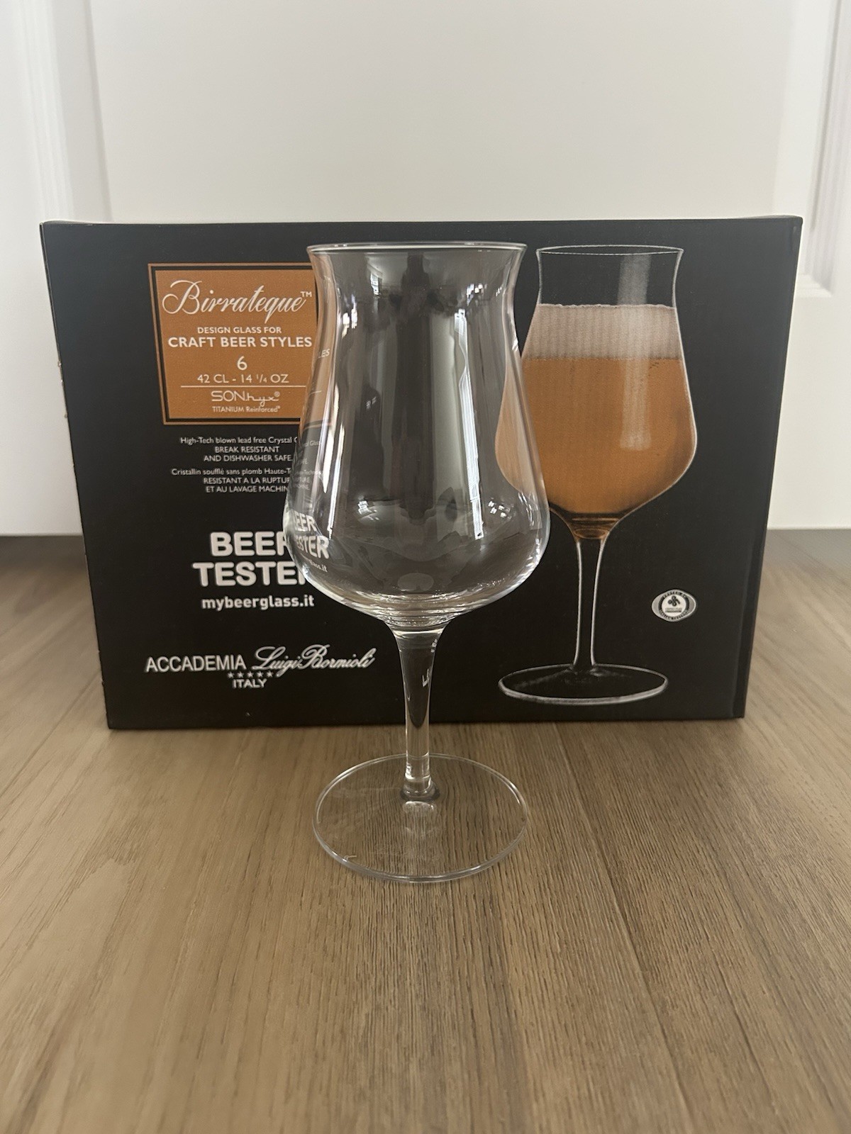 Birrateque Beer tester Glasses Set Of 6 42 CL -14 1/4 OZ