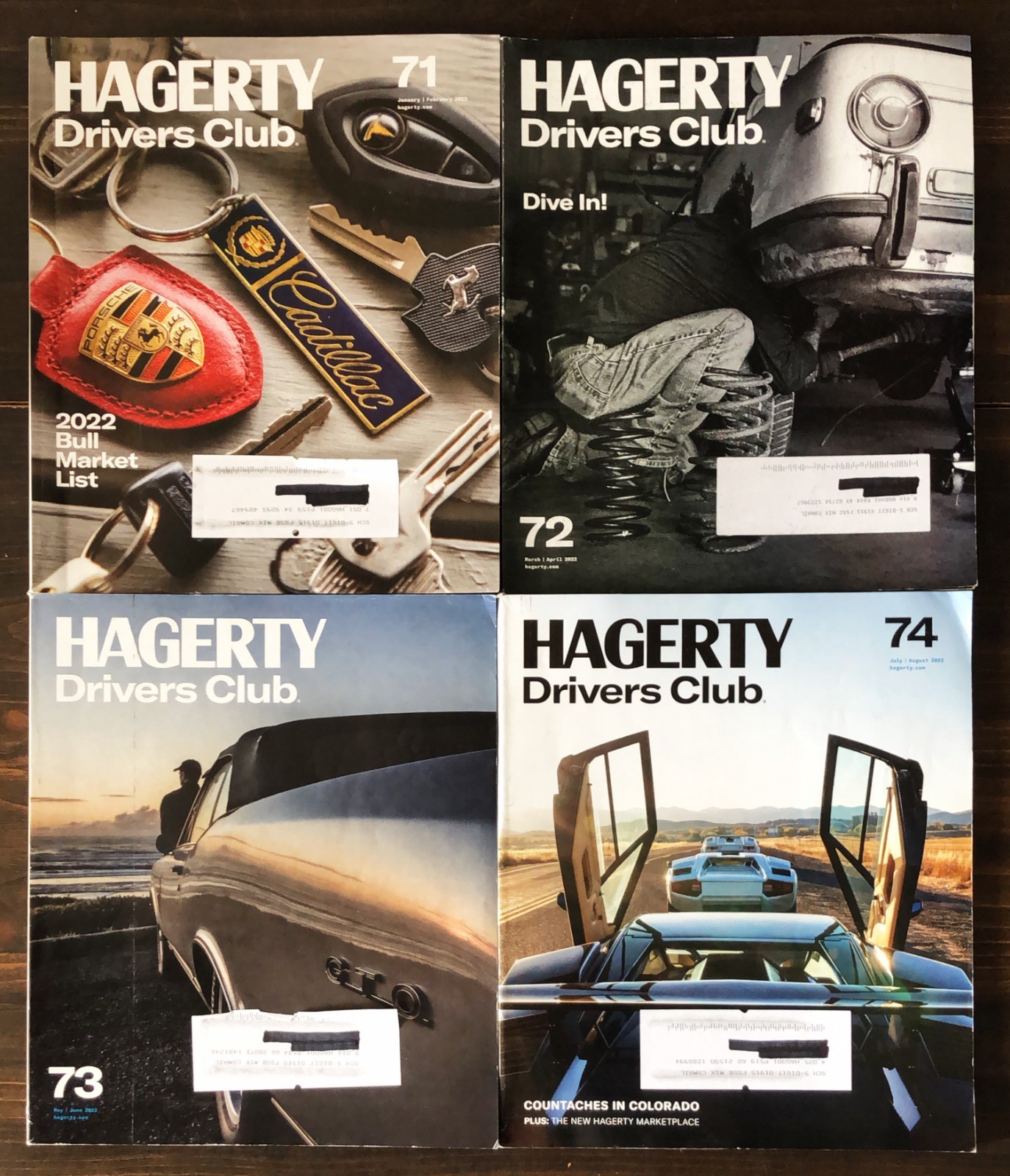 2022 Hagerty Drivers Club Magazine - Lot of 4