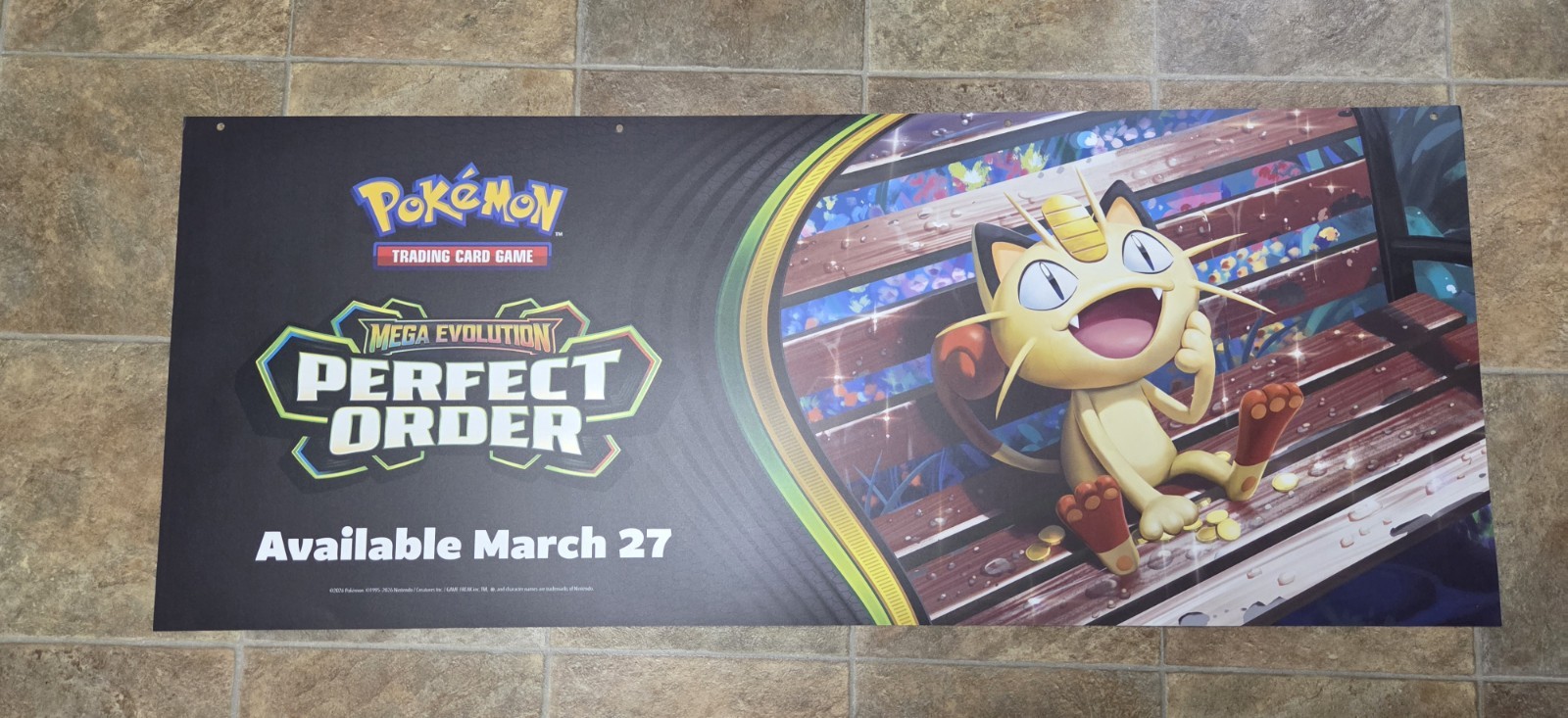 X2 Pokemon Perfect Order Promotional Banner 52" By 21"