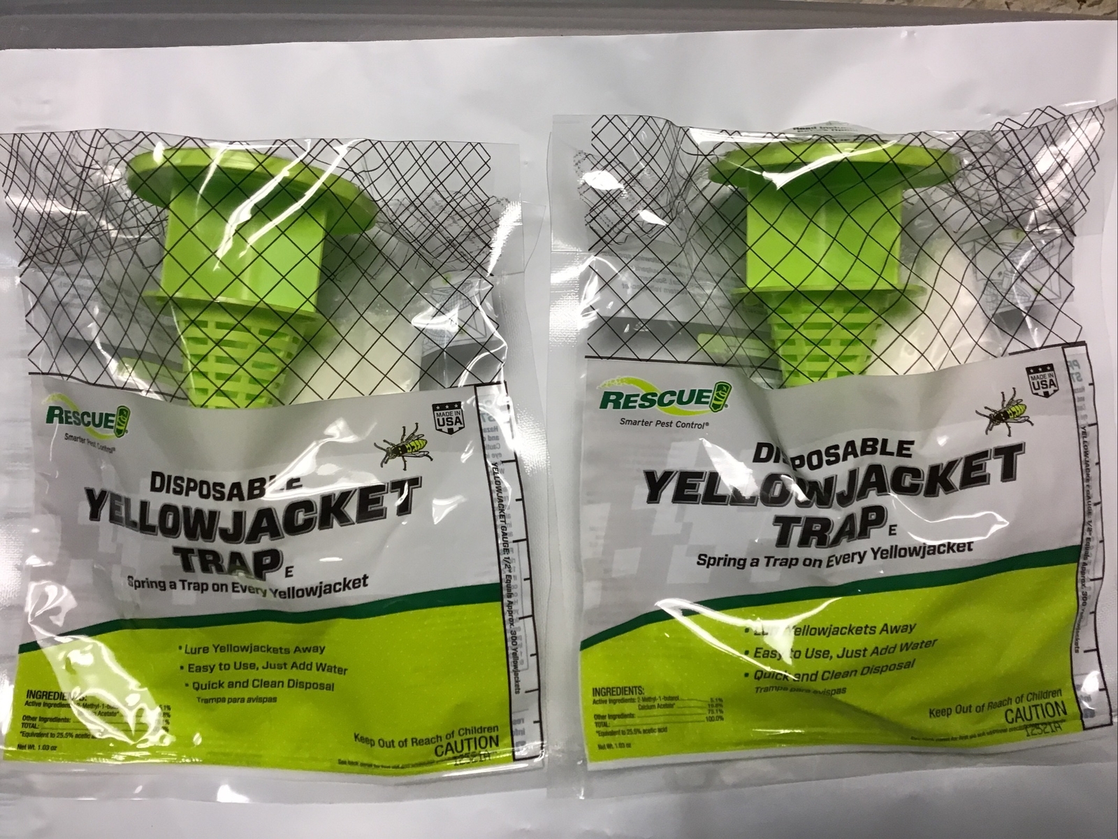 2- Rescue YELLOW JACKET Insect Trap Catcher Non Toxic