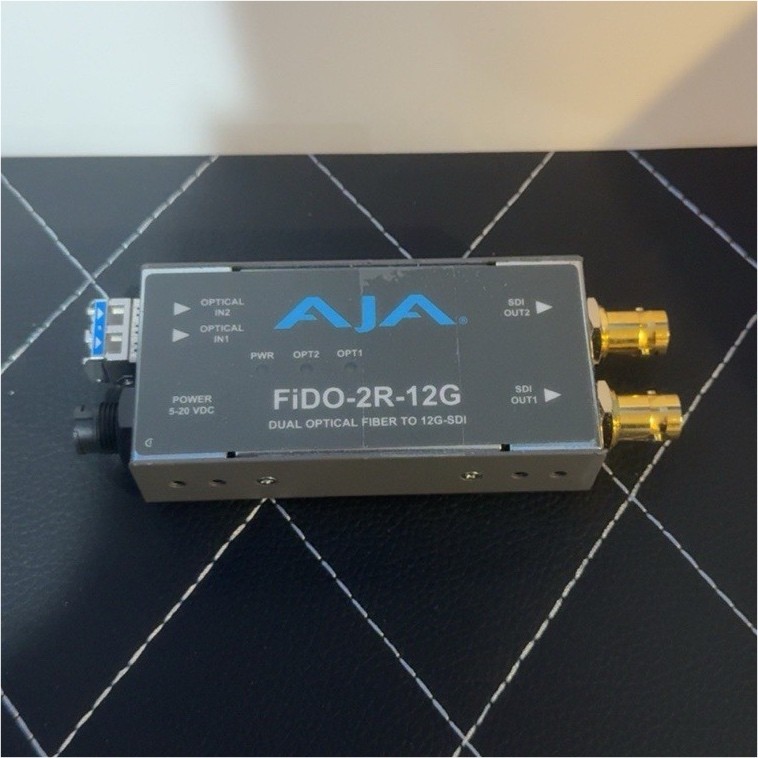 AJA FiDO-2R-12G Dual Optical Fiber to 12G-SDI Digital Converter Console