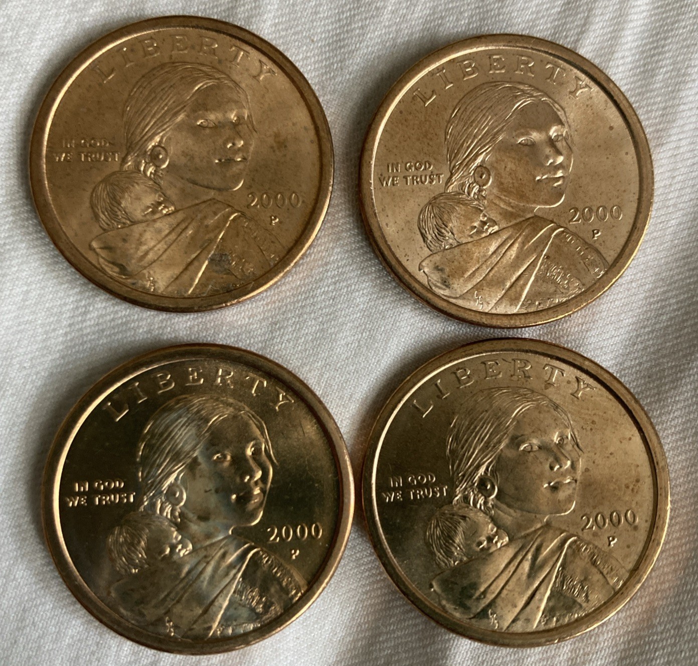 2000-P SAC$1 Sacagawea Dollar-Lot Of 4!!