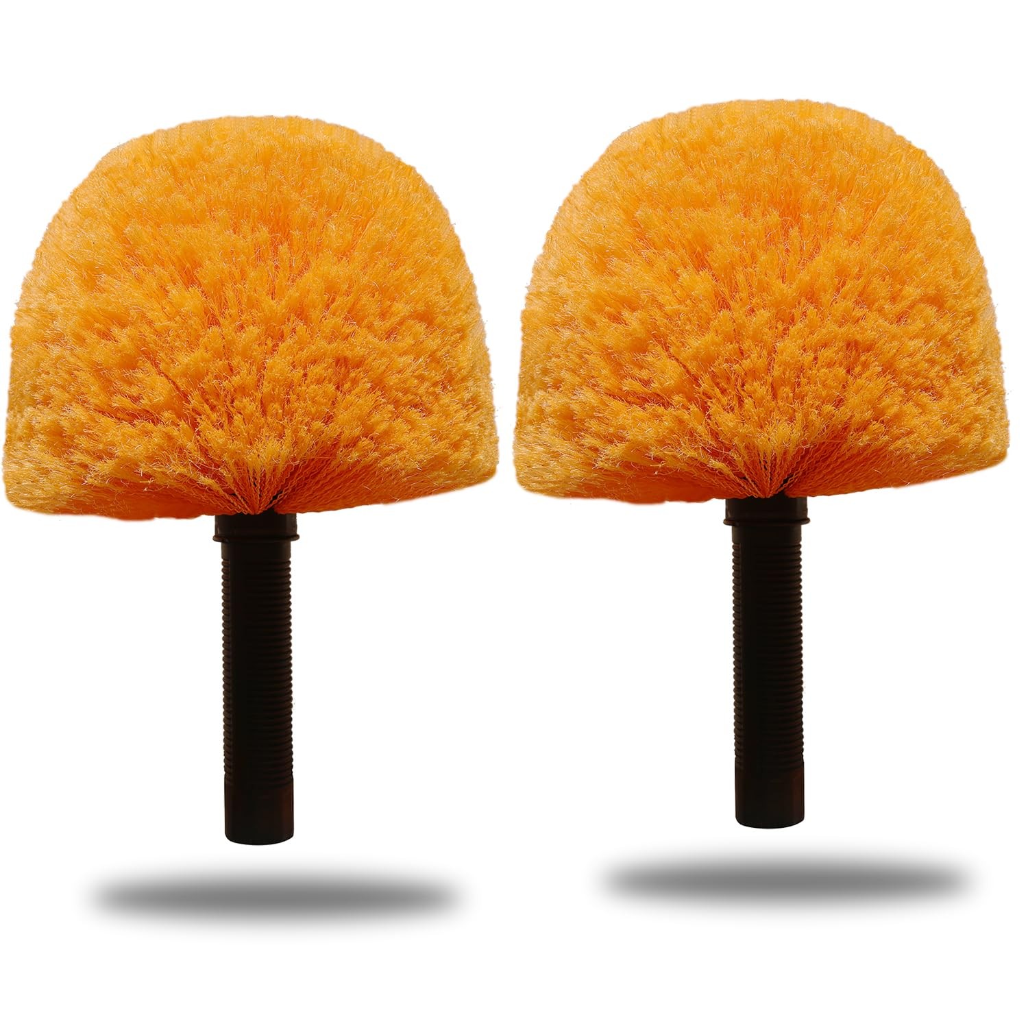 2 Pack Robust Cobweb Duster Head Brush – Superior Twist-On Web Orange 