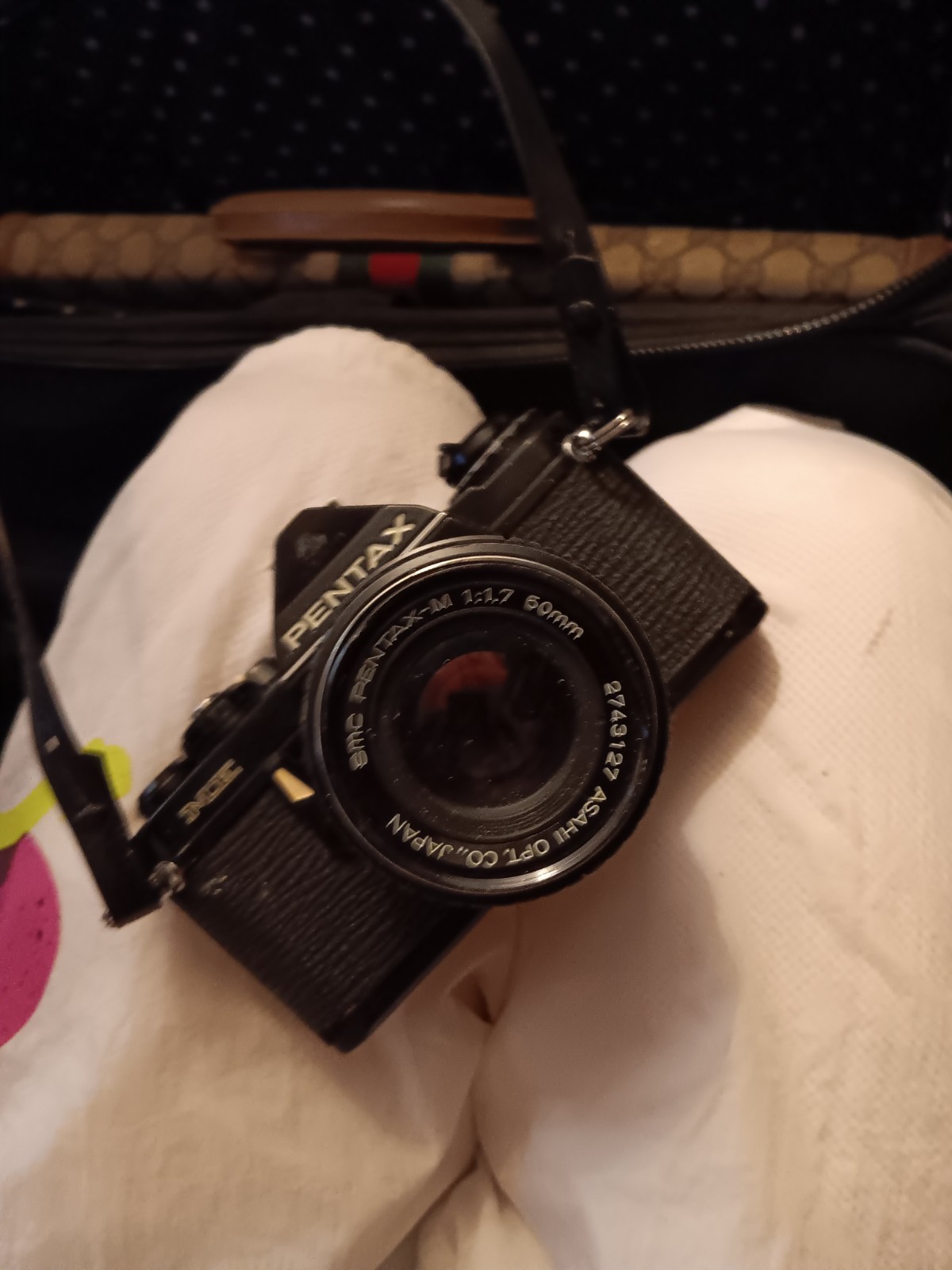 Pentax MX Black 35mm Film Camera with SMC Pentax-M 1:1.7 50mm Lens