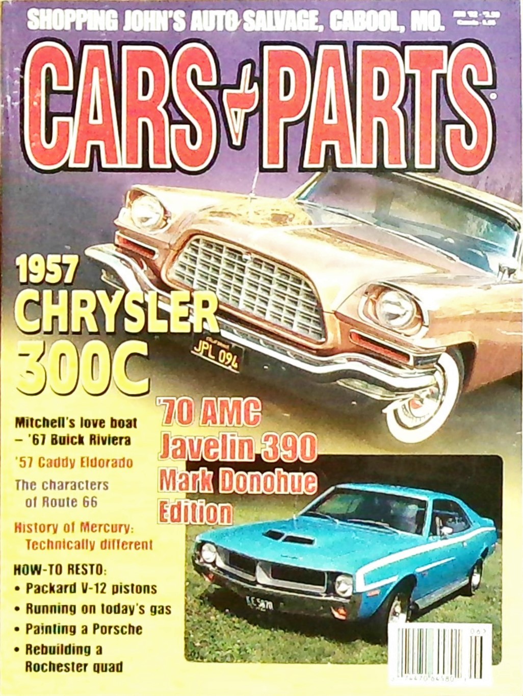 Cars & Parts Magazine Nov 1993 - 1957 Chrysler 300C, Javelin 390, Kanter Ad