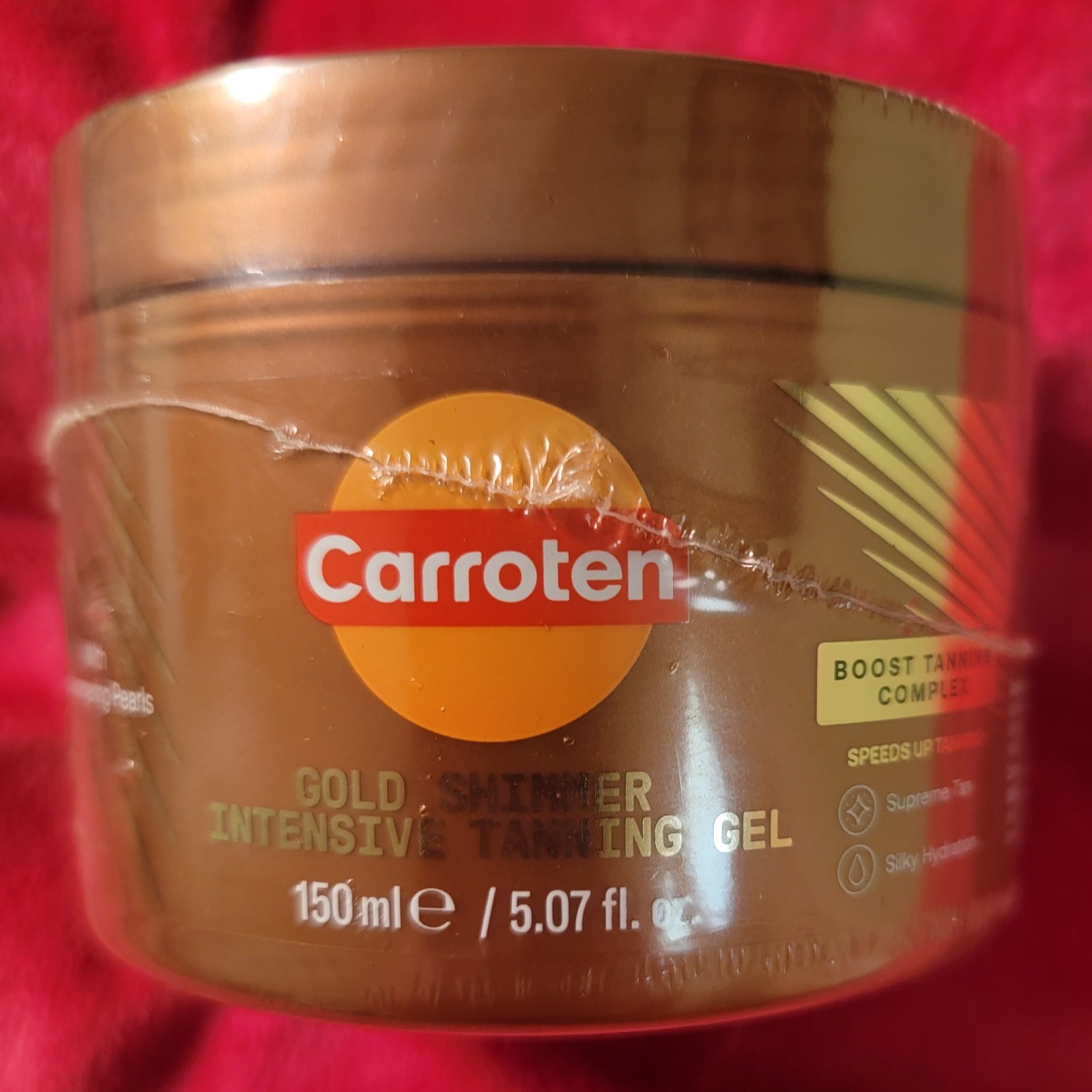 Carroten Gold Shimmer Intensive Tanning Gel 5.07oz. NEW! Sealed TAN ⭐️SHIPS FREE