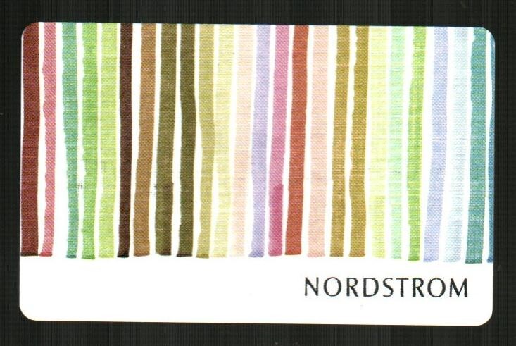 NORDSTROM Different Colored Vertical Lines ( 2013 ) Gift Card ( $0 )