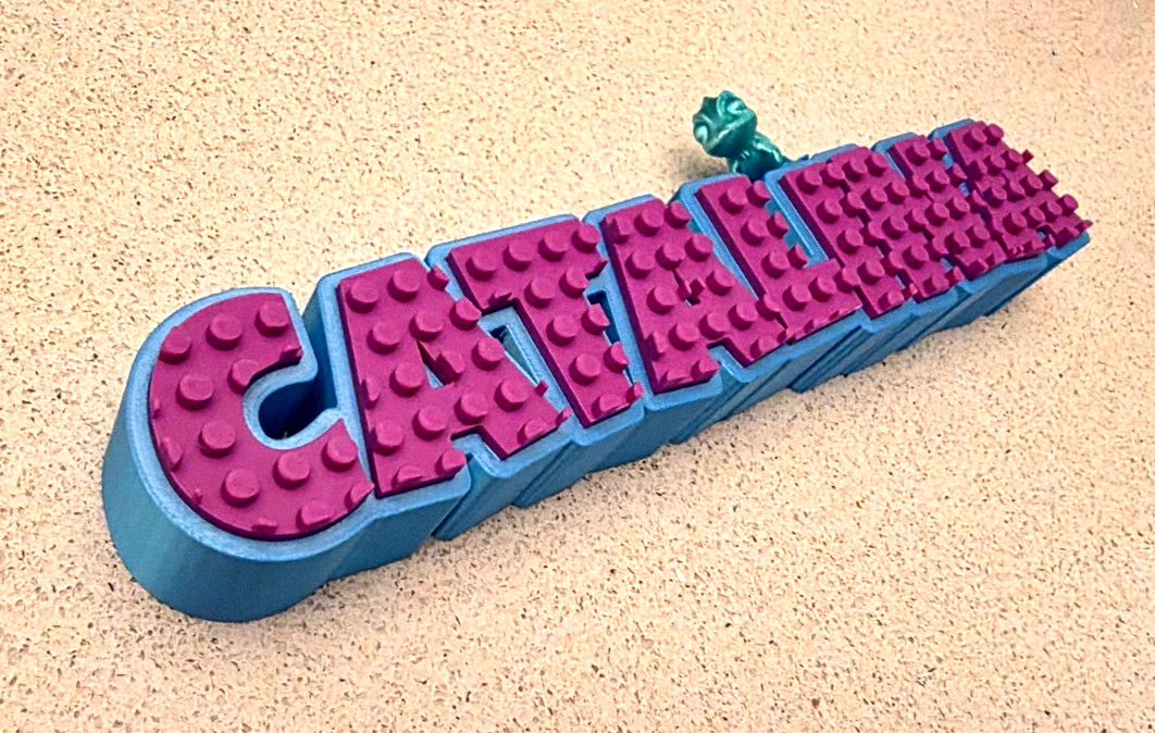 Custom 3D Name Plate Desk Sign Personalized Name Home Office Décor - lego Bricks