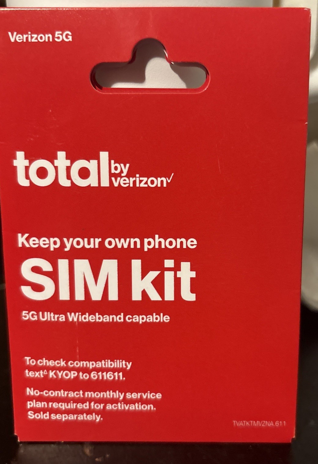 Verizon 5 G Bring Your Own Phone Mini  SIM Pack Sealed Package