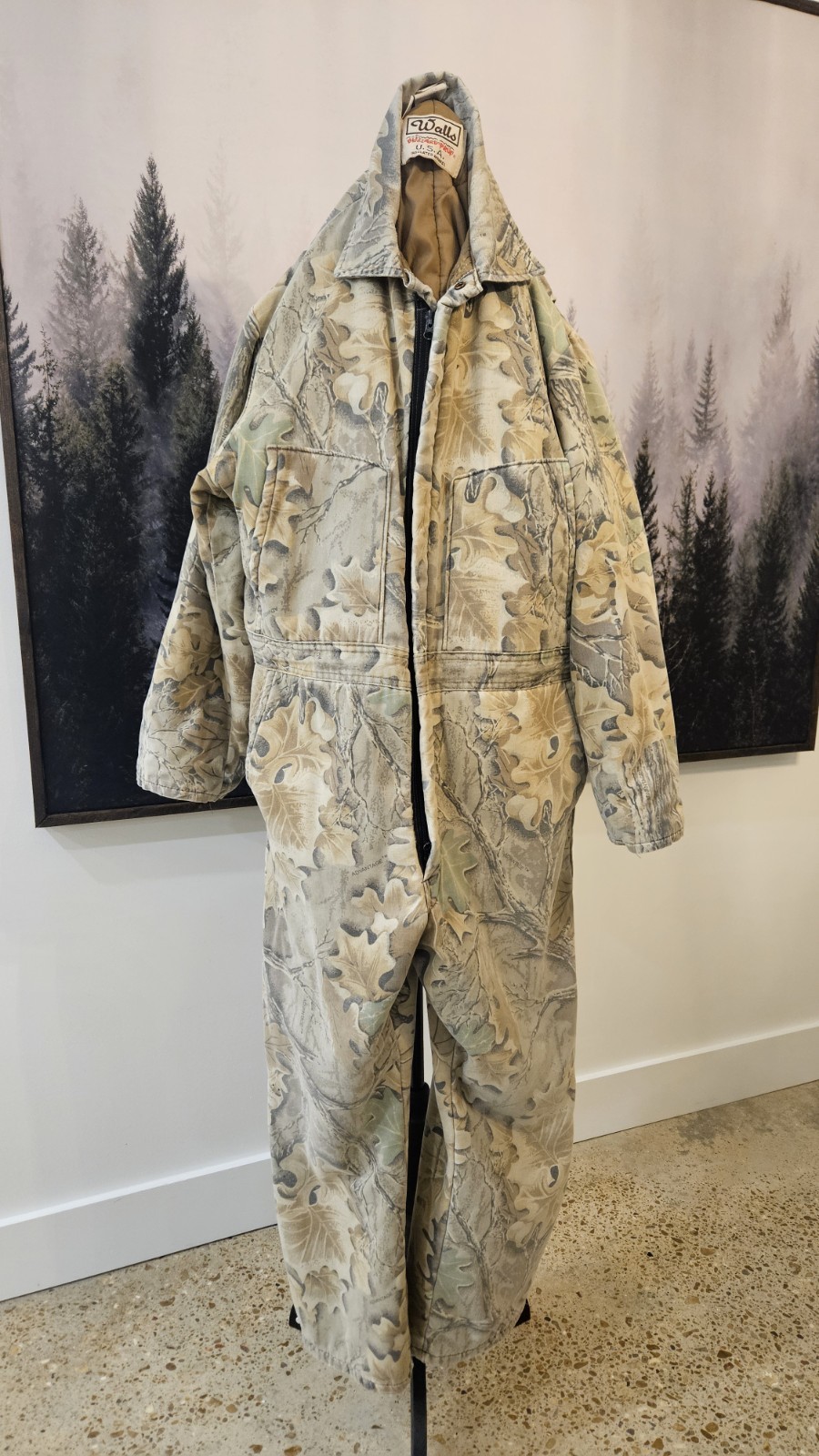 VINTAGE WALLS Blizzard Proof Camo Coveralls Insulated U.S.A. Apparel