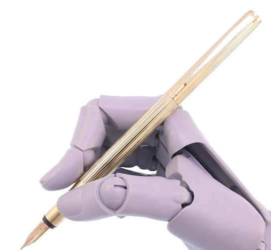 MONTBLANC Fountain Pen Nobless Gold 20K Plated Metal Nib EF 14K