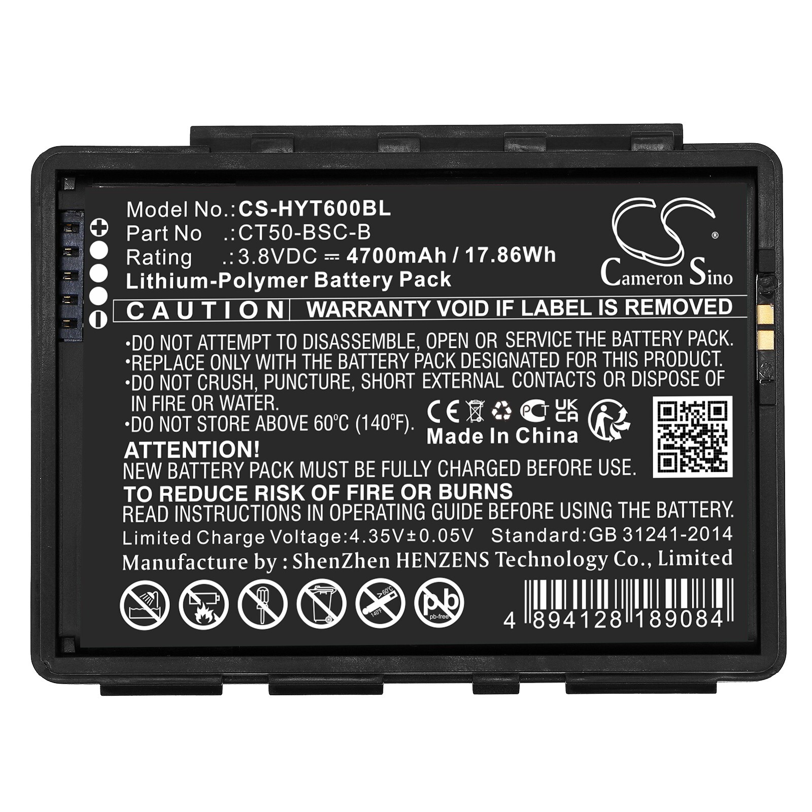 BATTERIE 4700mAh Type CT50-BSC-B For Honeywell Dolphin CT50 CT60 CT60XP