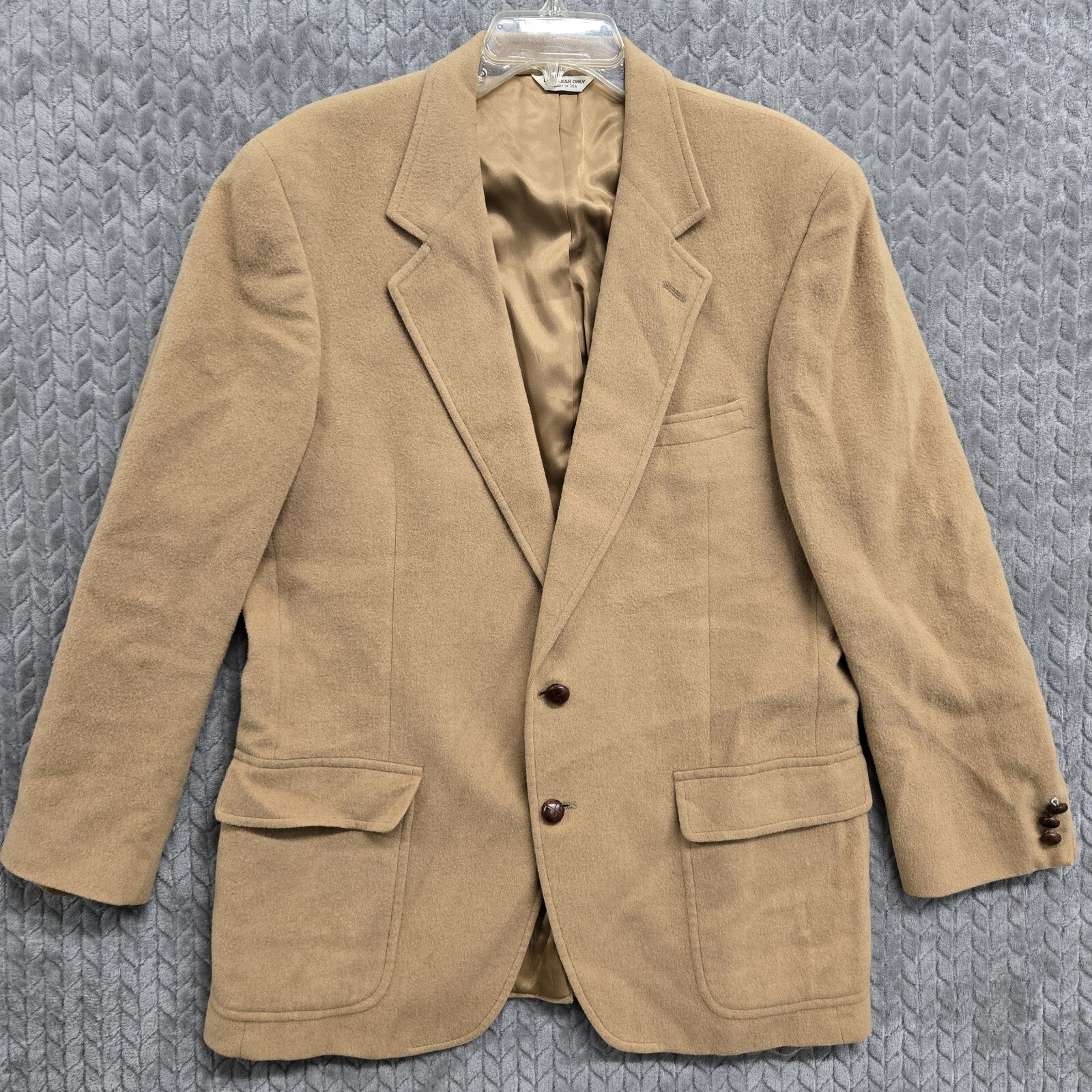 Vintage Cambridge Clothiers Gentlemen Apparel Camel Hair Blazer 40R Tan