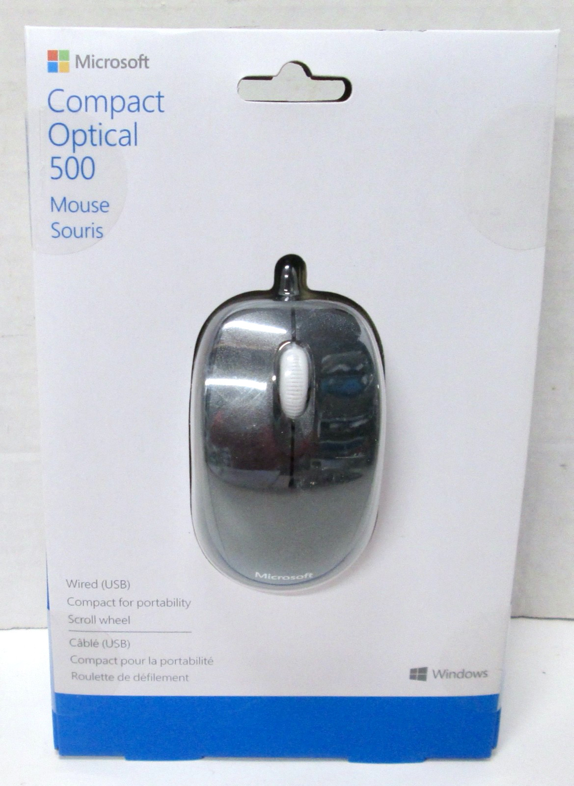 Microsoft Compact Optical 500 Wired USB Scroll Wheel Mouse  #1344 - New/Sealed