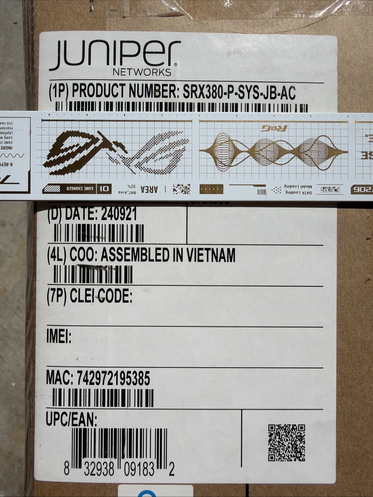 Juniper SRX380-P-SYS-JB-AC Firewall 20 Port Gigabit Ethernet Security Appliance