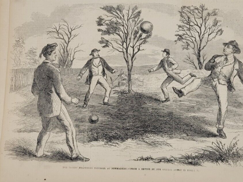 Frank Leslie's 4/29/1860  Tom Sayers famous English Boxer  / Horse Racing