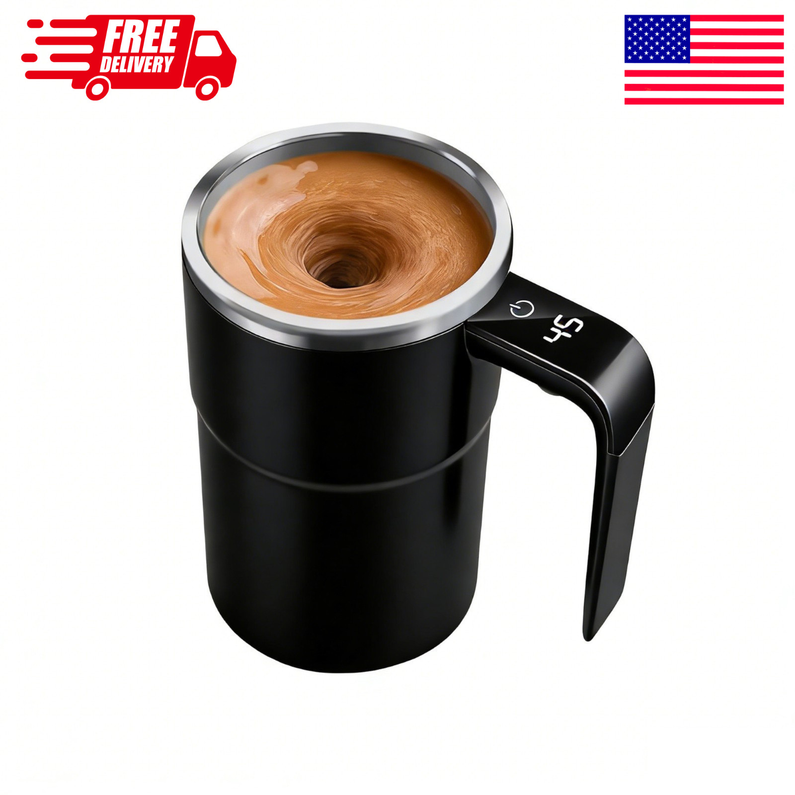 Automatic Magnetic Electric Self Stirring Mug Cup Mixing Coffee Milk Tea Beer