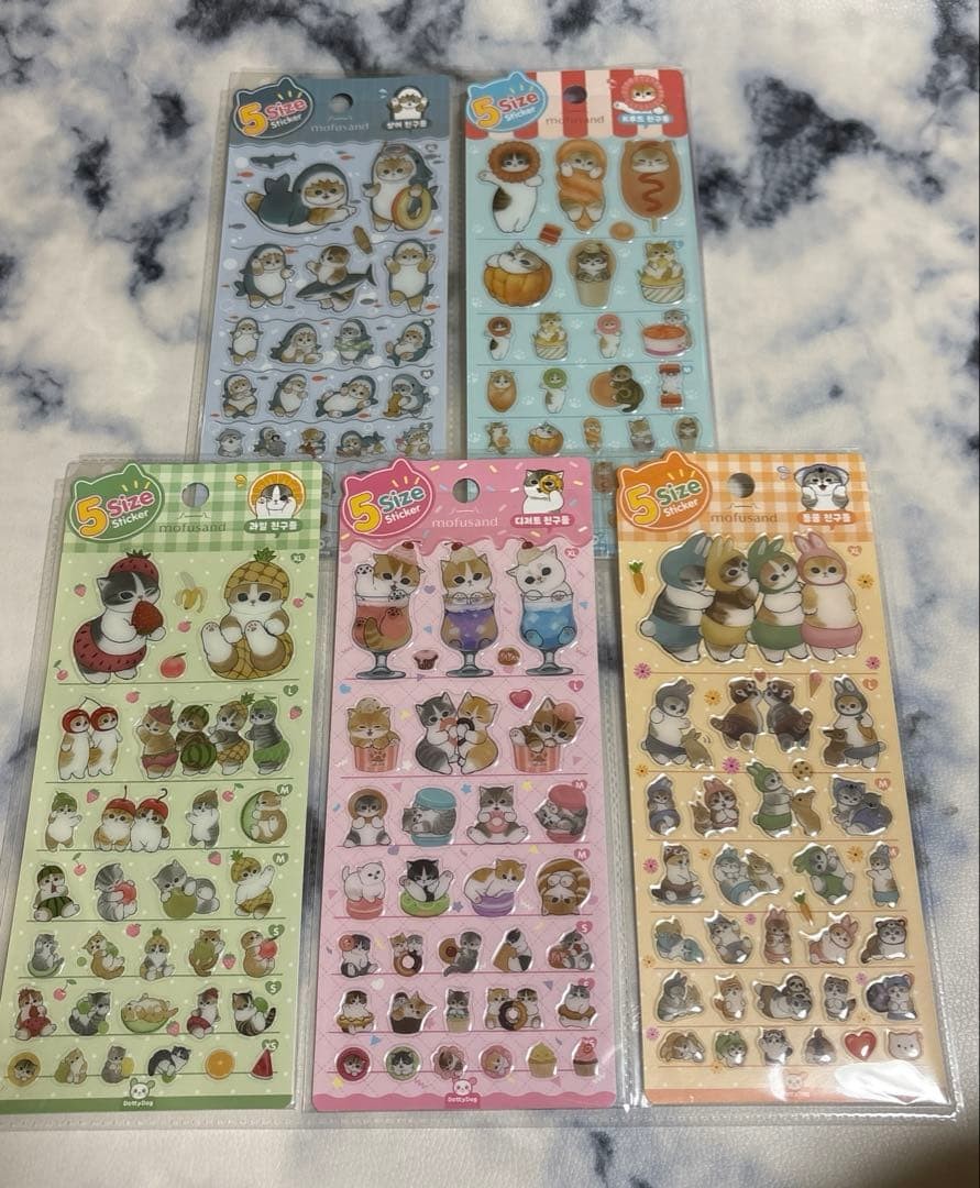 [Korea Exclusive] Mofusand 5-Size Sticker Set (5 Types) - Official Authentic Pro