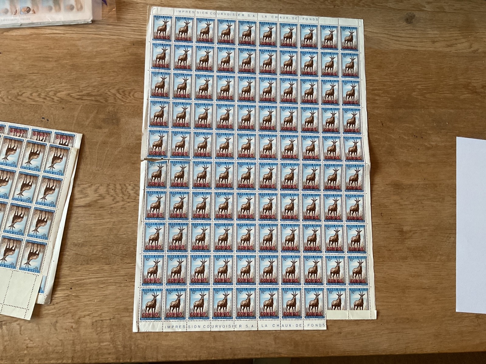 Belgian Congo mint never hinged stamps sheet folded B3337