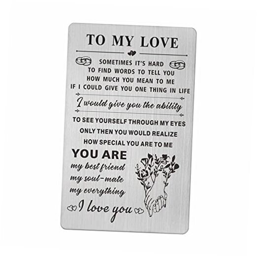  I Love You Gifts for Her Women, Romantic Wedding Anniversary Card to My Love