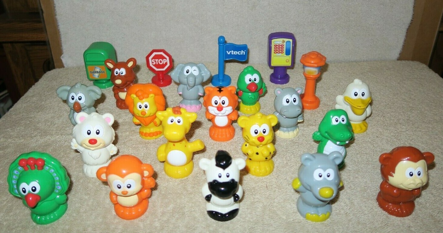 Vtech V Tech Smartville Animals Zoo Train Town Replacement 22 Figures Toy Lot
