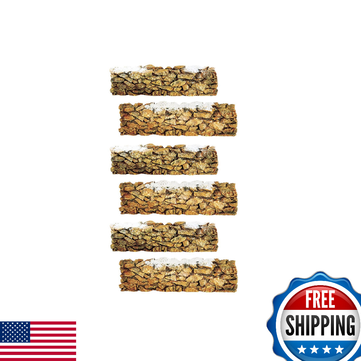 Department 56 Village Resin Stone Wall Figurine Set of 6 56.52629 Accessory